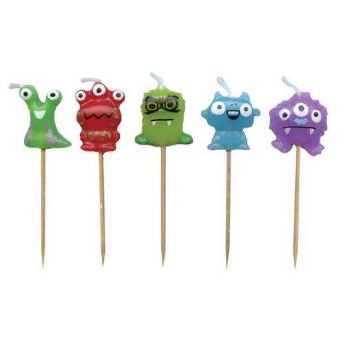 MONSTERS BIRTHDAY CANDLE SET - 5 PACK