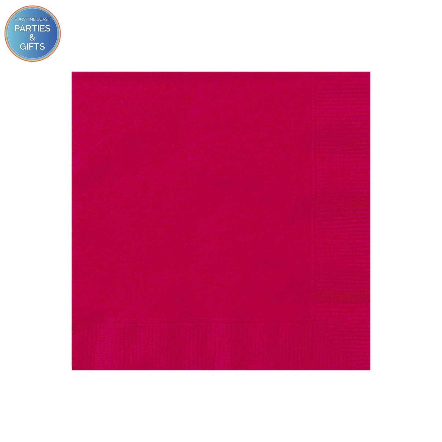RUBY RED BEVERAGE NAPKINS - PACK OF 20