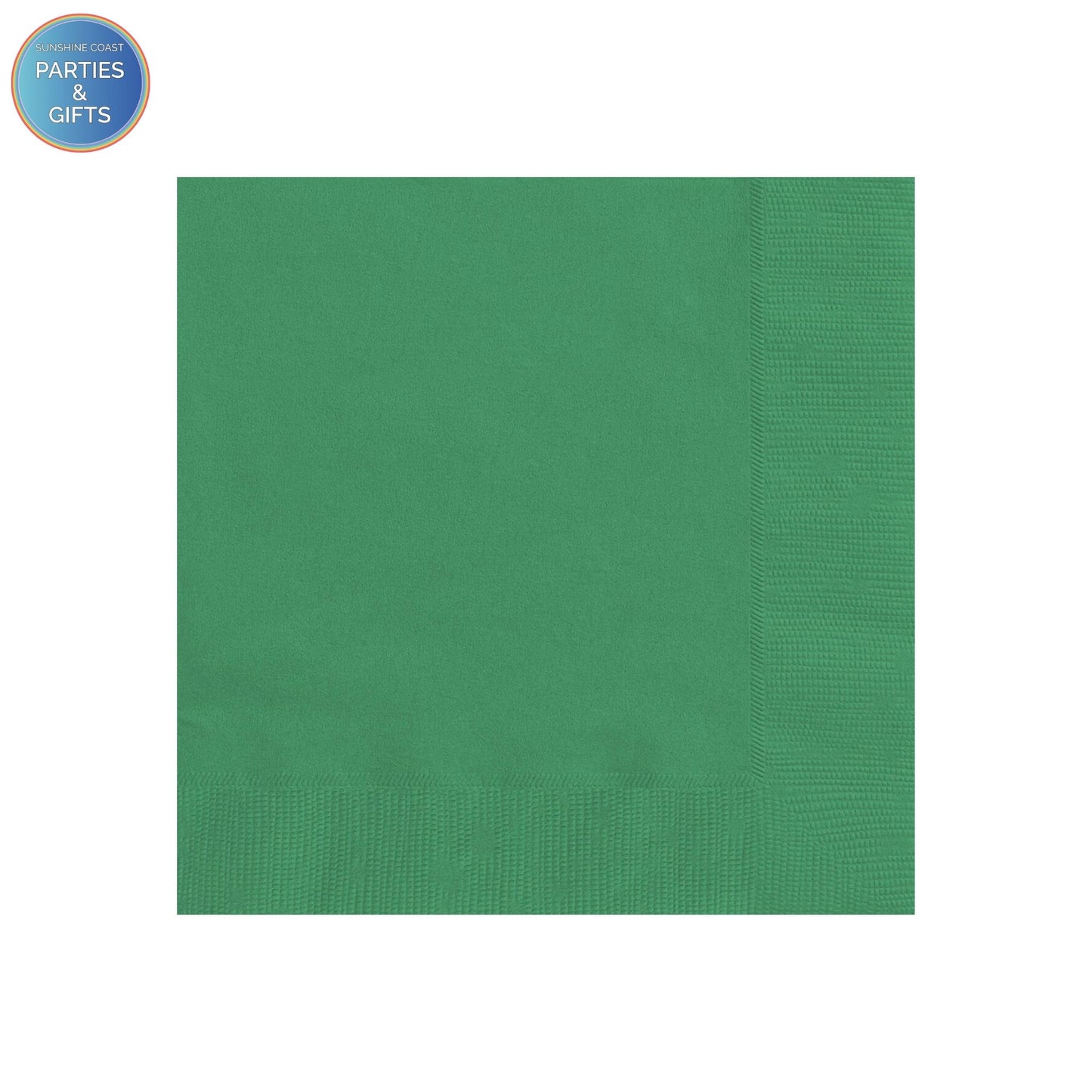 EMERALD GREEN BEVERAGE NAPKINS - PACK OF 20