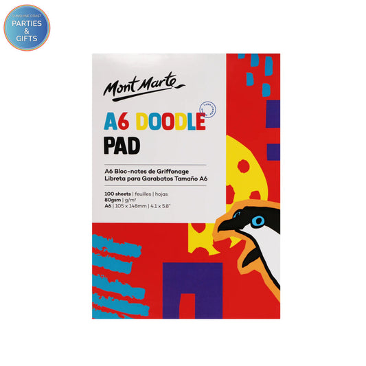 MONT MARTE DOODLE PAD A6 - 100 SHEETS - PENGUIN