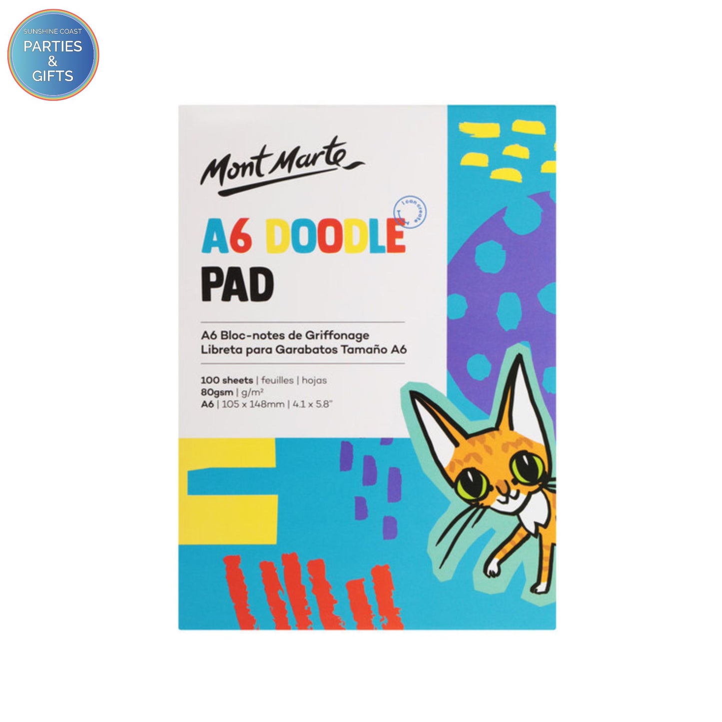 MONT MARTE DOODLE PAD A6 - 100 SHEETS
