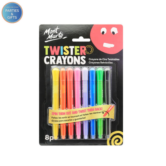 MONT MARTE TWISTER CRAYONS - 8 PACK