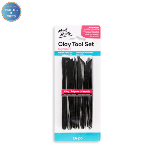 MONT MARTE PLASTIC CLAY TOOL SET - 14 PACK