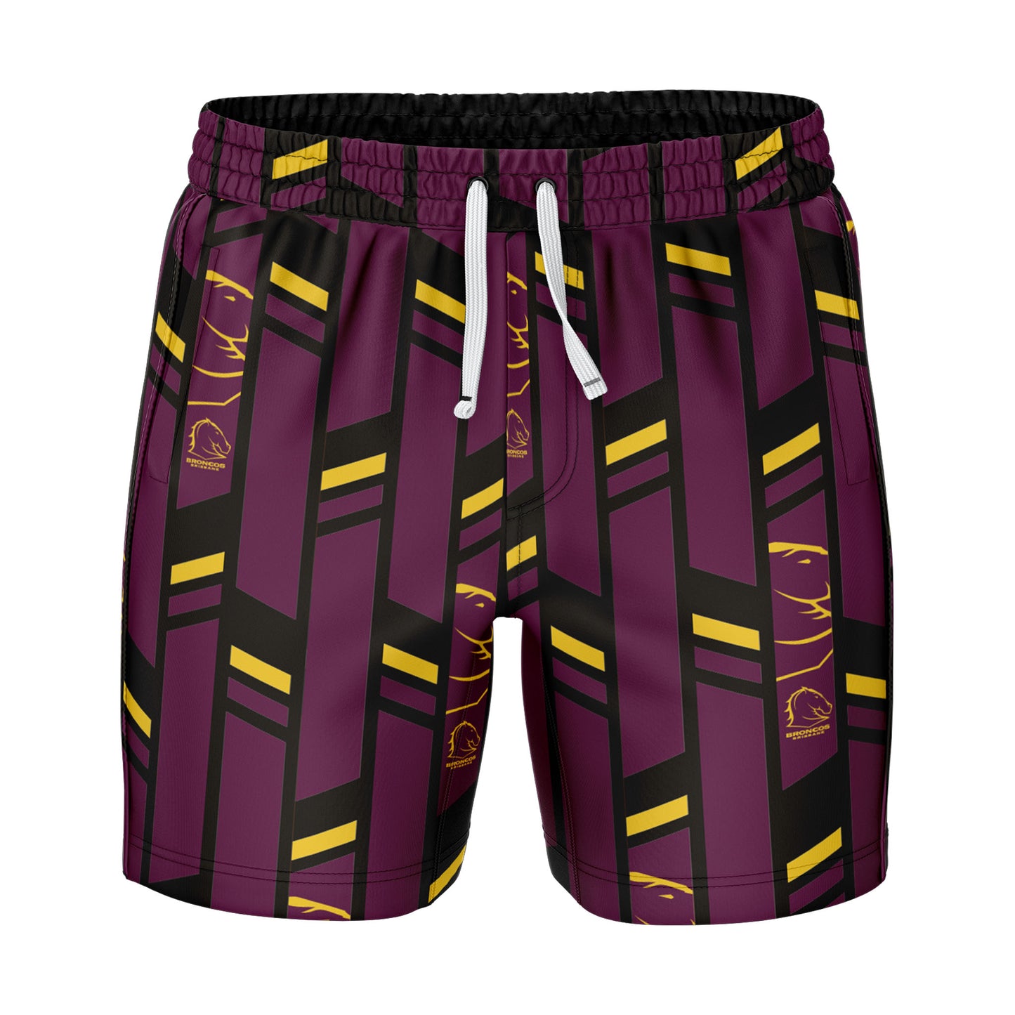 NRL RIVIERA VOLLEY SWIM SHORTS - BRISBANE BRONCOS