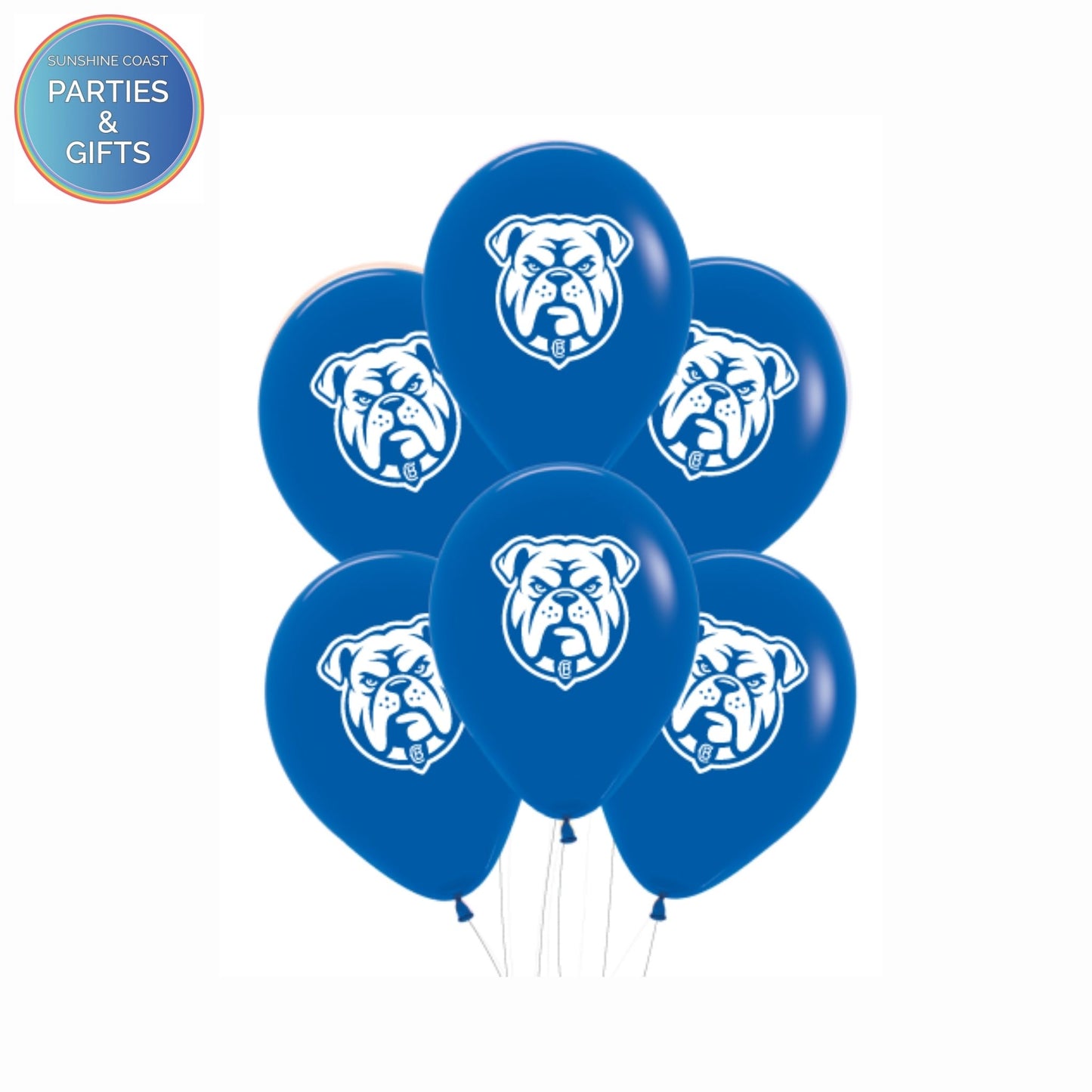 NRL CANTERBURY BULLDOGS 30CM LATEX BALLOONS - 6 PACK