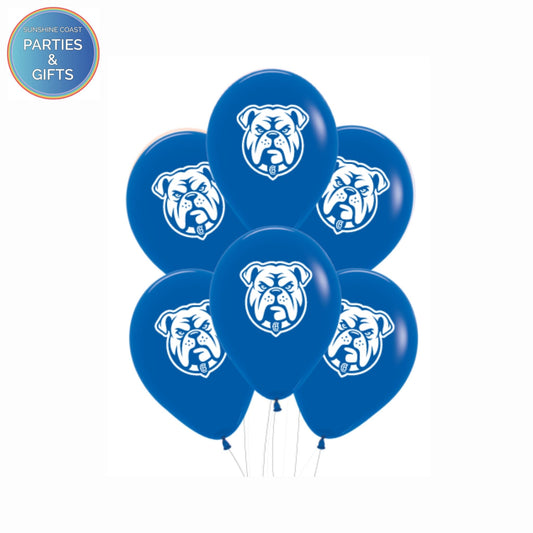 NRL CANTERBURY BULLDOGS 30CM LATEX BALLOONS - 6 PACK