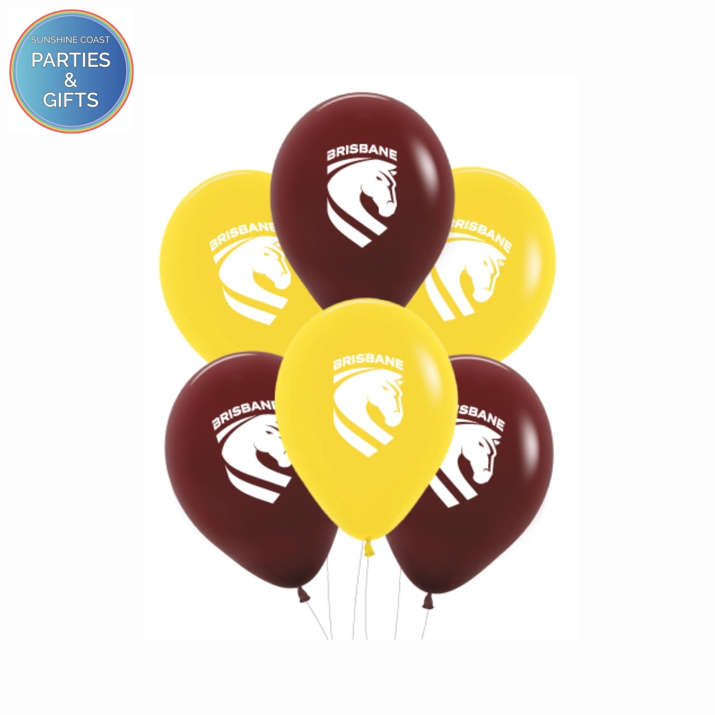 NRL BRISBANE BRONCOS 30CM LATEX BALLOONS - PER BALLOON