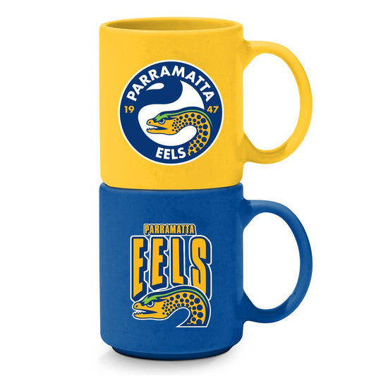 NRL PARRAMATTA EELS STACKABLE CERAMIC MUGS