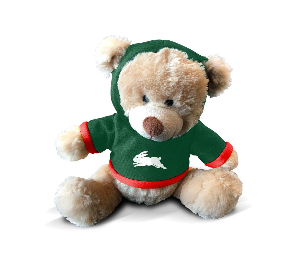 NRL PLUSH TEDDY WITH HOODIE - SOUTH SYDNEY RABBITOHS