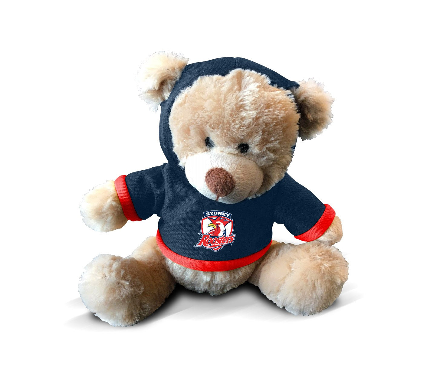 NRL PLUSH TEDDY WITH HOODIE - SYDNEY ROOSTERS