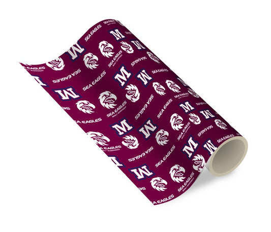NRL MANLY WARRINGAH SEA EAGLES GIFT WRAPPING PAPER