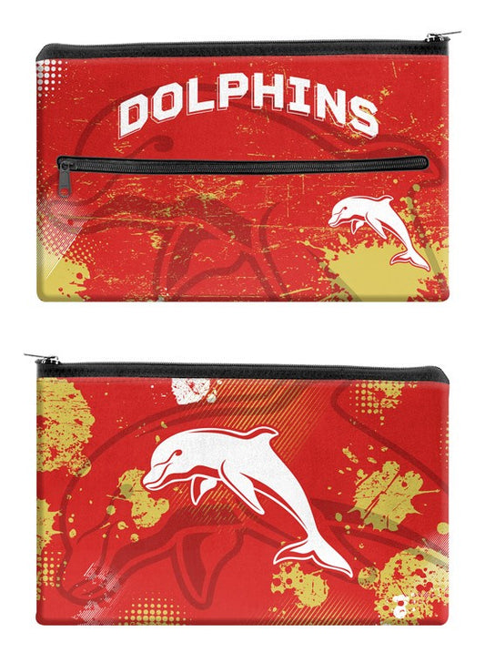 NRL REDCLIFFE DOLPHINS NEOPRENE KIDS PENCIL CASE