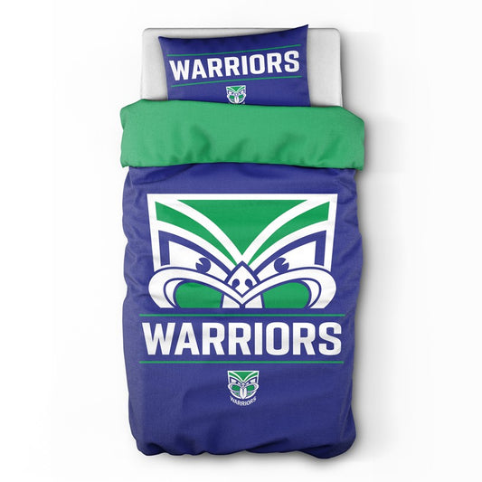NRL NEW ZEALAND WARRIORS SINGLE QUILT COVER SET