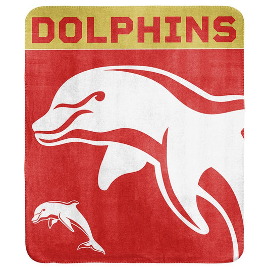 NRL REDCLIFFE DOLPHINS POLAR FLEECE BLANKET