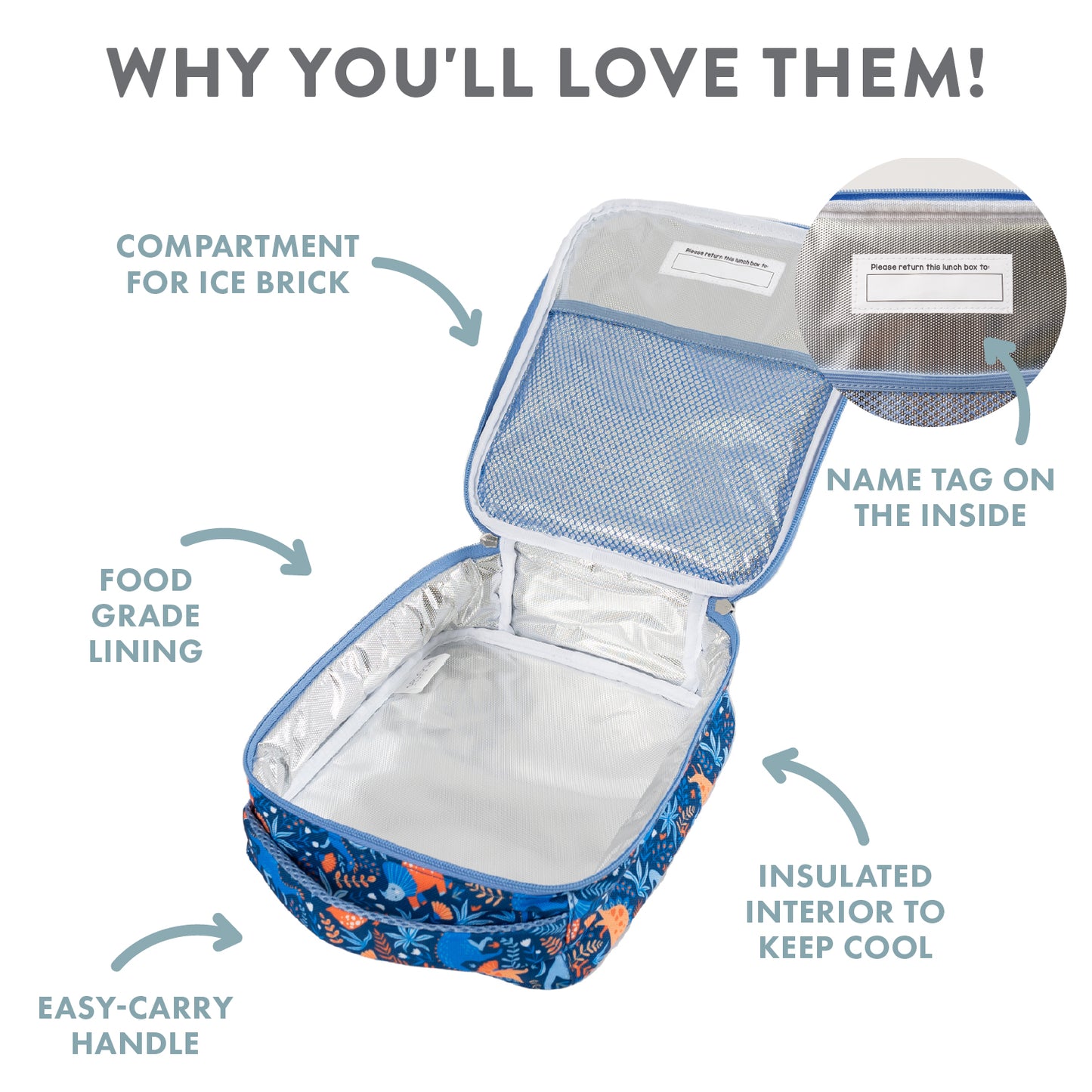 SPLOSH OUT & ABOUT LUNCH BAG - DINOSAUR