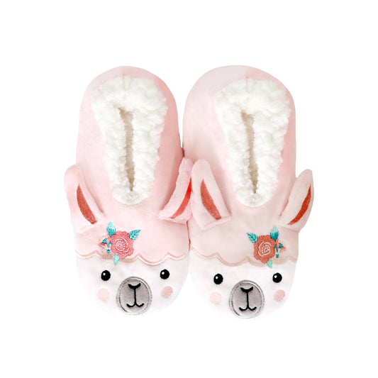 SPLOSH SNUGGUPS KIDS ANIMAL SLIPPERS - LLAMA