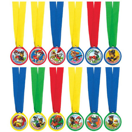 PAW PATROL AWARD MEDALS - PACK OF 12