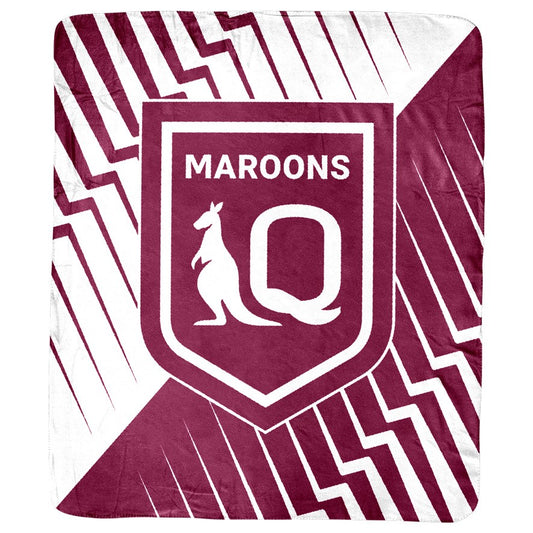 STATE OF ORIGIN CORAL FLEECE RUG - QLD