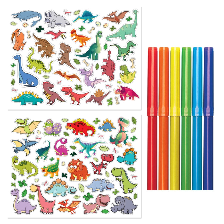 HINKLER KALEIDOSCOPE COLOURING ROARSOME DINOSAURS COLOUR & ACTIVITY SET WITH LAP DESK