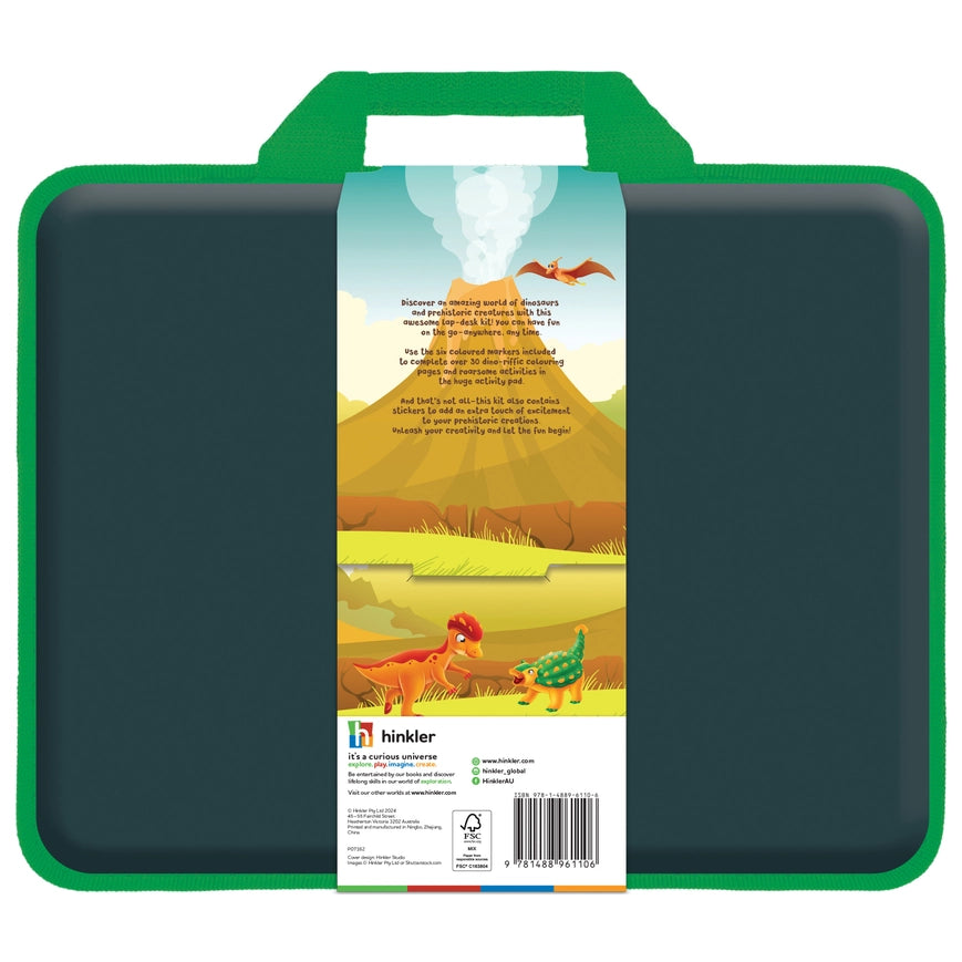 HINKLER KALEIDOSCOPE COLOURING ROARSOME DINOSAURS COLOUR & ACTIVITY SET WITH LAP DESK