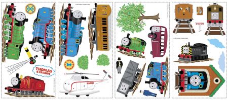 ROOMMATES THOMAS THE TANK ENGINE & FRIENDS REMOVABLE WALL STICKERS - 27 STICKERS