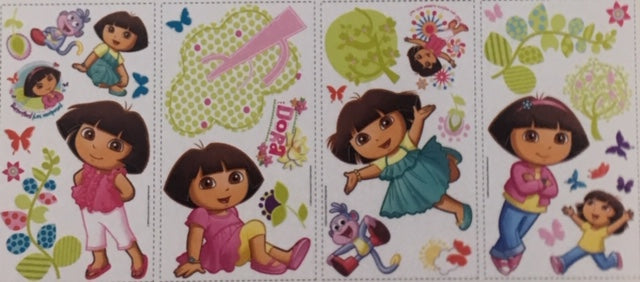 ROOMMATES DORA THE EXPLORER REMOVABLE WALL STICKERS - 28 STICKERS