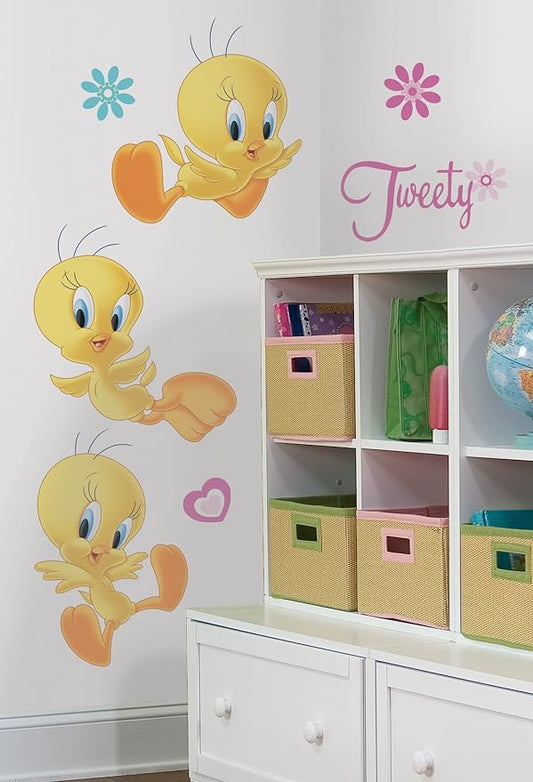 ROOMMATES LOONEY TUNES TWEETY BIRD GIANT REMOVABLE WALL STICKERS - 12 STICKERS