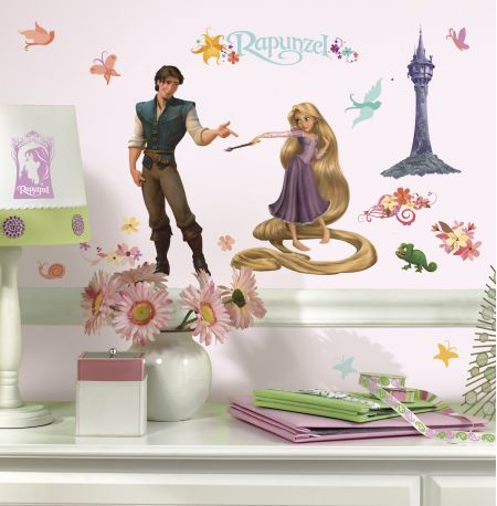 ROOMMATES DISNEY PRINCESS RAPUNZEL REMOVABLE WALL STICKERS - 46 STICKERS