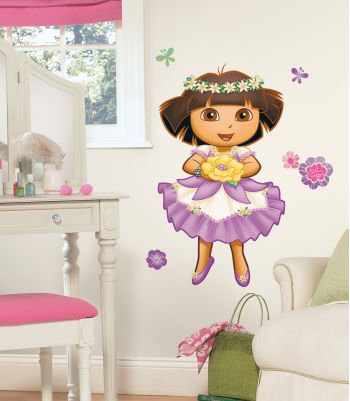 ROOMMATES DORA THE EXPLORER GIANT REMOVABLE WALL STICKERS - 11 STICKERS