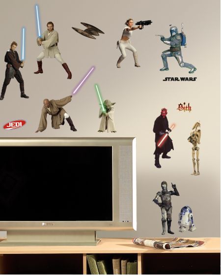 ROOMMATES STAR WARS REMOVABLE WALL STICKERS - 28 STICKERS