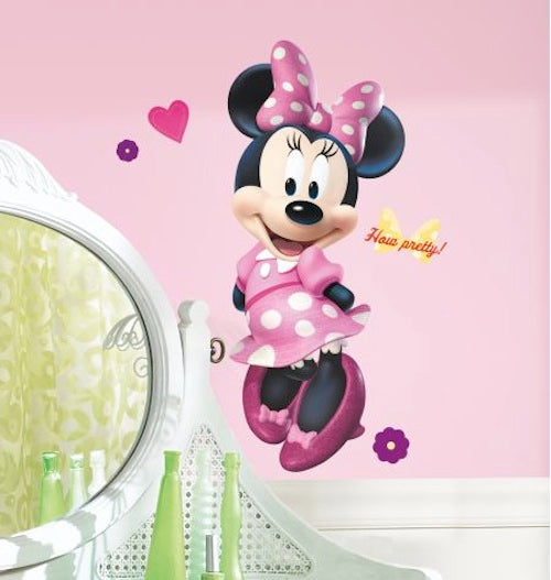 ROOMMATES MINNIE MOUSE GIANT REMOVABLE WALL STICKERS - 17 STICKERS