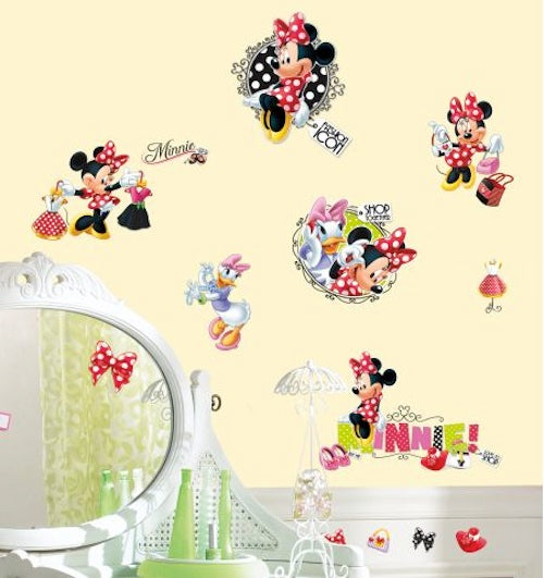 ROOMMATES DISNEY MINNIE MOUSE REMOVABLE WALL STICKERS - 21 STICKERS