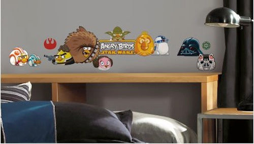 ROOMMATES ANGRY BIRDS STAR WARS REMOVABLE WALL STICKERS - 24 STICKERS