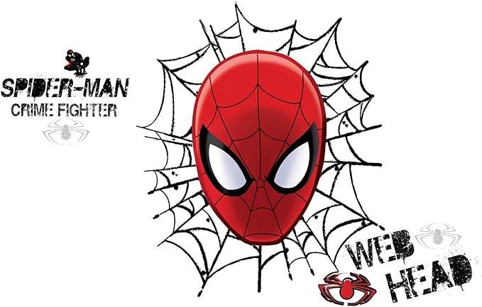 ROOMMATES SPIDERMAN HEAD GIANT REMOVABLE WALL STICKERS - 21 STICKERS