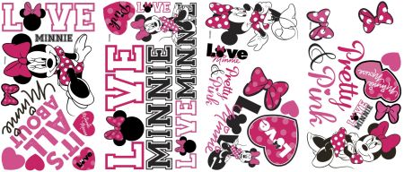 ROOMMATES DISNEY MINNIE MOUSE REMOVABLE WALL STICKERS - 28 STICKERS