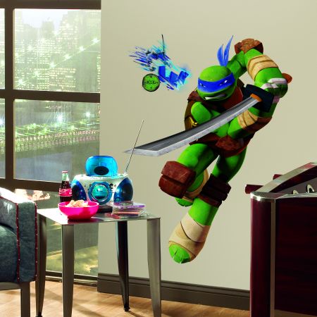 ROOMMATES TEENAGE MUTANT NINJA TURTLES LEO GIANT REMOVABLE WALL STICKERS - 16 STICKERS