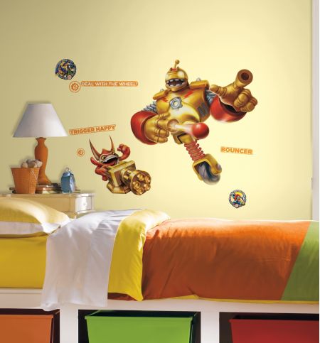 ROOMMATES SKYLANDERS GIANTS BIG BOUNCER & SMALL TRIGGER HAPPY GIANT REMOVABLE WALL STICKERS - 25 STICKERS