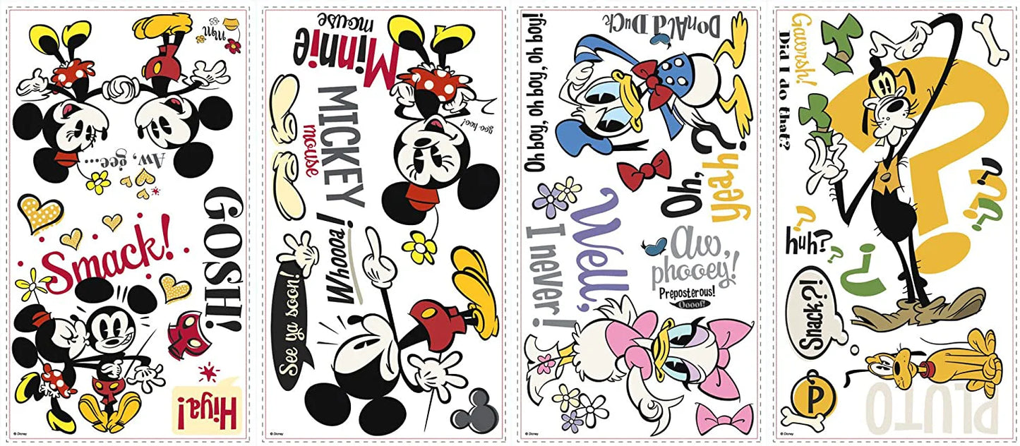 ROOMMATES DISNEY MICKEY MOUSE & FRIENDS REMOVABLE WALL STICKERS - 27 STICKERS