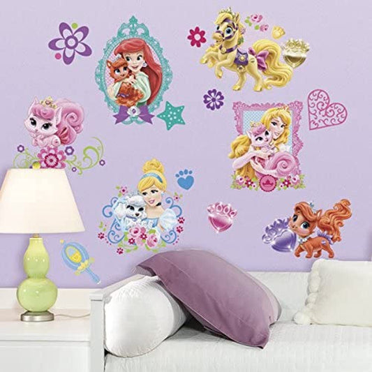 ROOMMATES DISNEY PRINCESSES & PETS REMOVABLE WALL STICKERS - 35 STICKERS