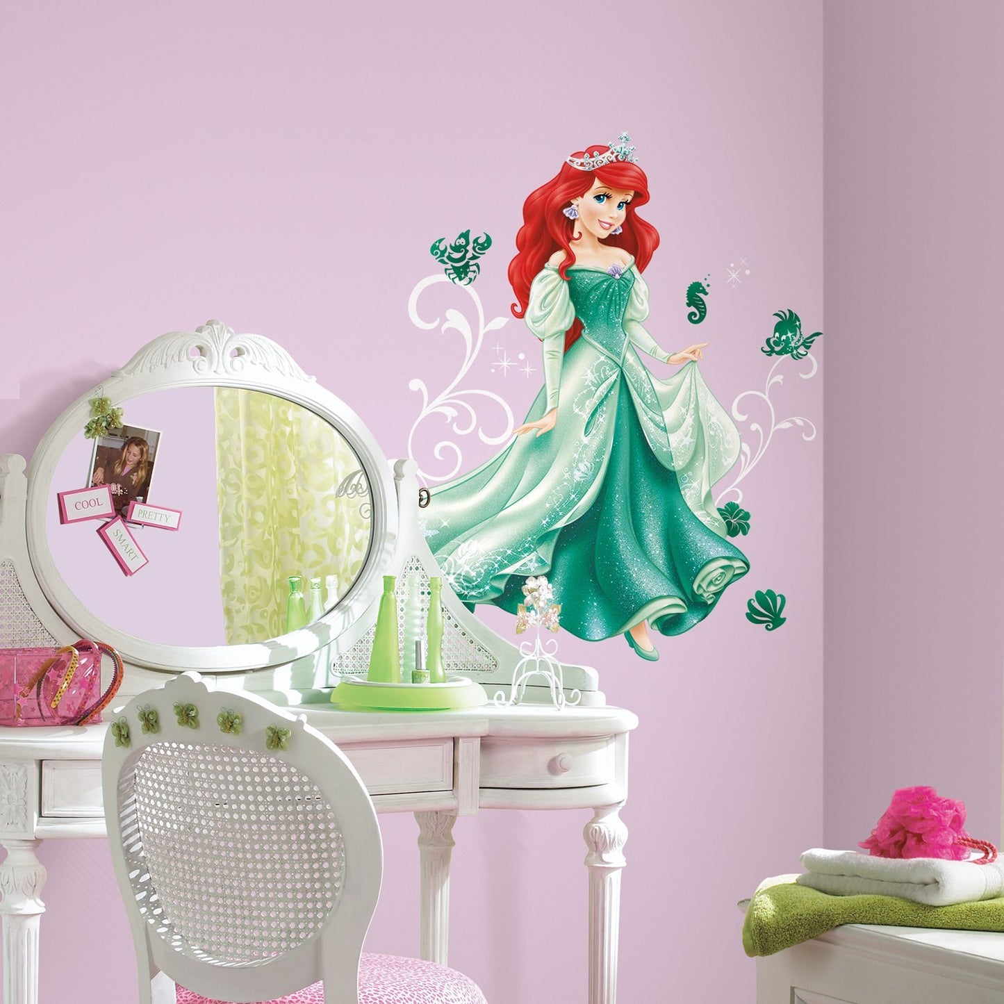 ROOMMATES DISNEY PRINCESS ARIEL GIANT REMOVABLE WALL STICKERS - 22 STICKERS