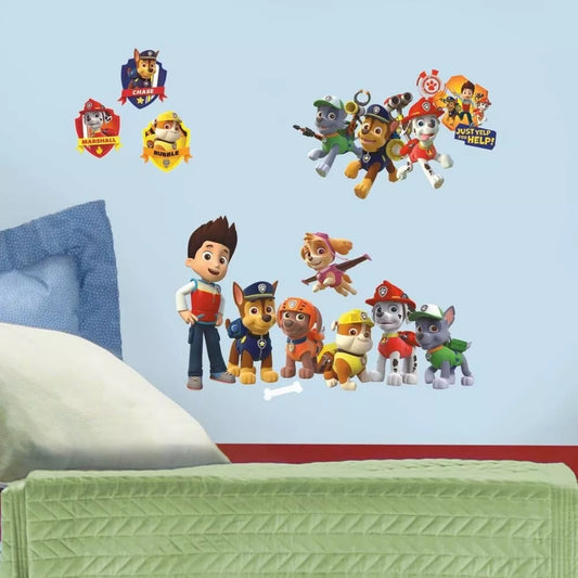 ROOMMATES PAW PATROL REMOVABLE WALL STICKERS - 37 STICKERS