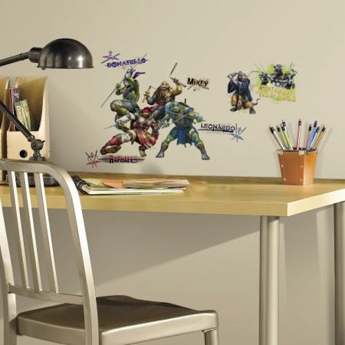 ROOMMATES TEENAGE MUTANT NINJA TURTLES REMOVABLE WALL STICKERS - 25 STICKERS