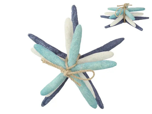 STARFISH WITH ROPE - SET OF 3 - 20CM