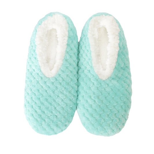 SPLOSH SNUGGUPS WOMEN'S SOFT PETAL SLIPPERS - AQUA