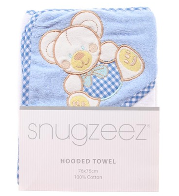 SNUGZEEZ HOODED TOWEL - BLUE BEAR