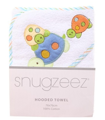 SNUGZEEZ HOODED TOWEL - TURTLE