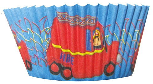 FIREMAN CUPCAKE BAKING CUPS - PACK OF 50