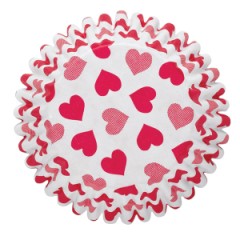 HEARTS CUPCAKE BAKING CUPS - PACK OF 75
