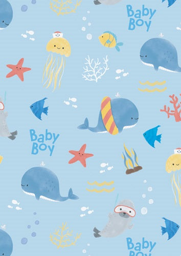 GIFT WRAP - BABY BOY SEA