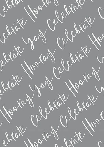 GIFT WRAP - WEDDING ENGAGEMENT SILVER CELEBRATE
